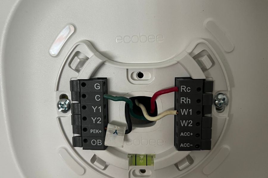 smart wifi thermostat installation on wall