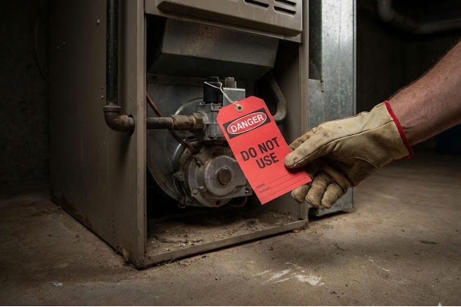 tssa certified gas technician removing red tag