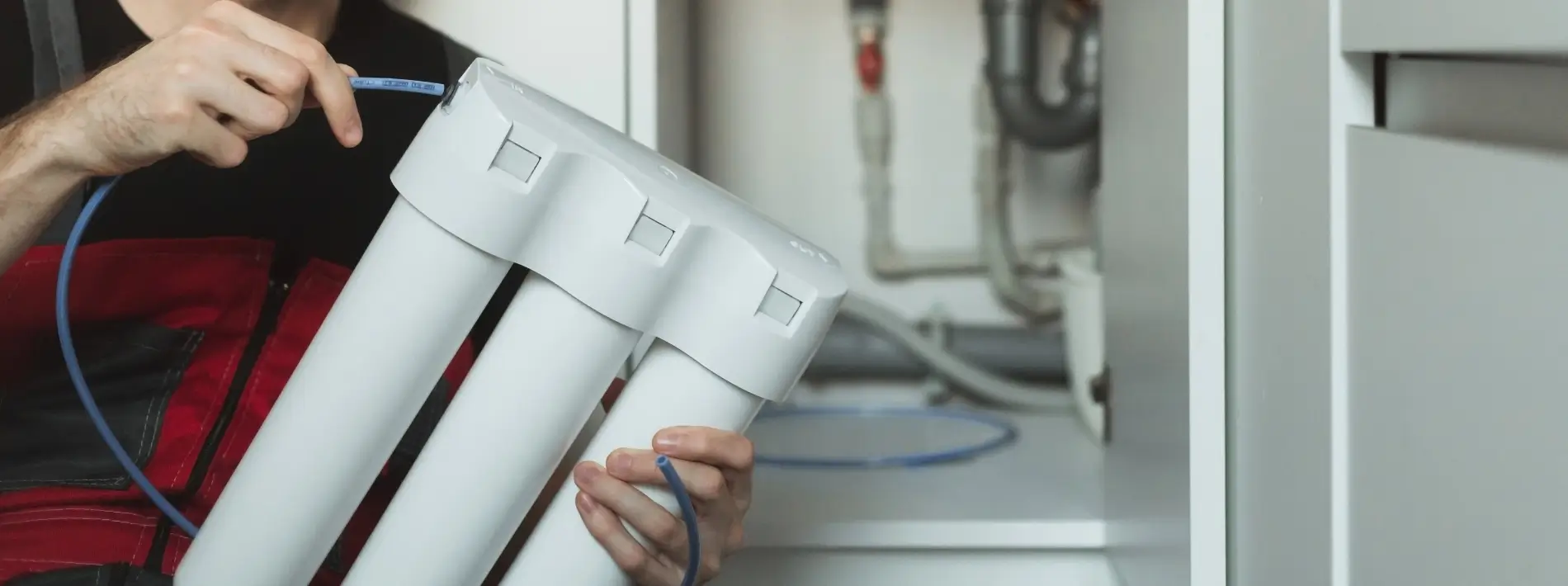 water softener installation heat flow banner