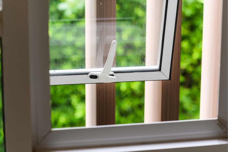 open window to allow for airflow when home is humid