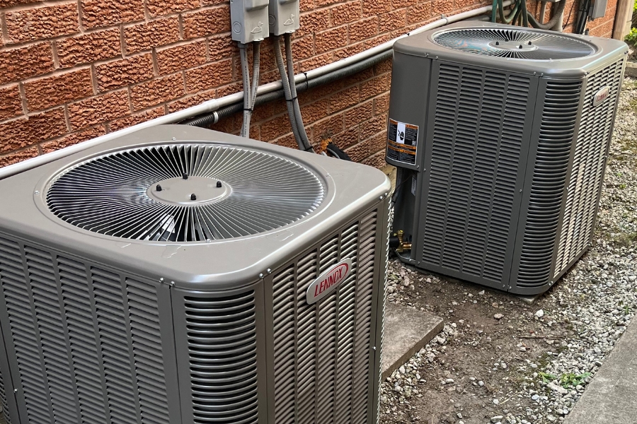 outdoor AC condenser clean area to prevent AC short cycling