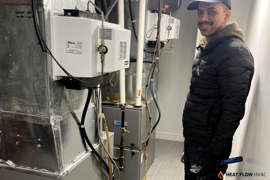 hvac technician maintenance visit