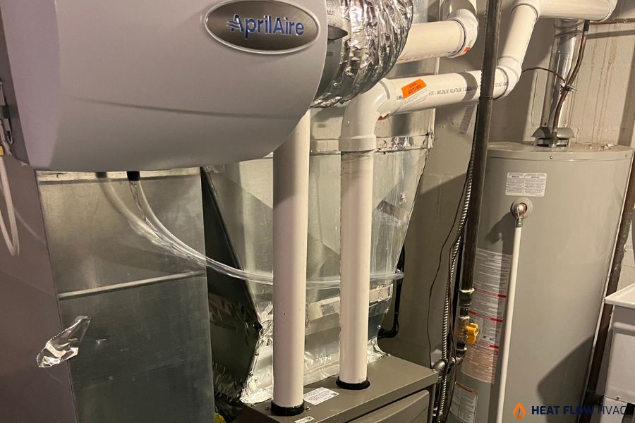 fan powered humidifier on furnace plenum