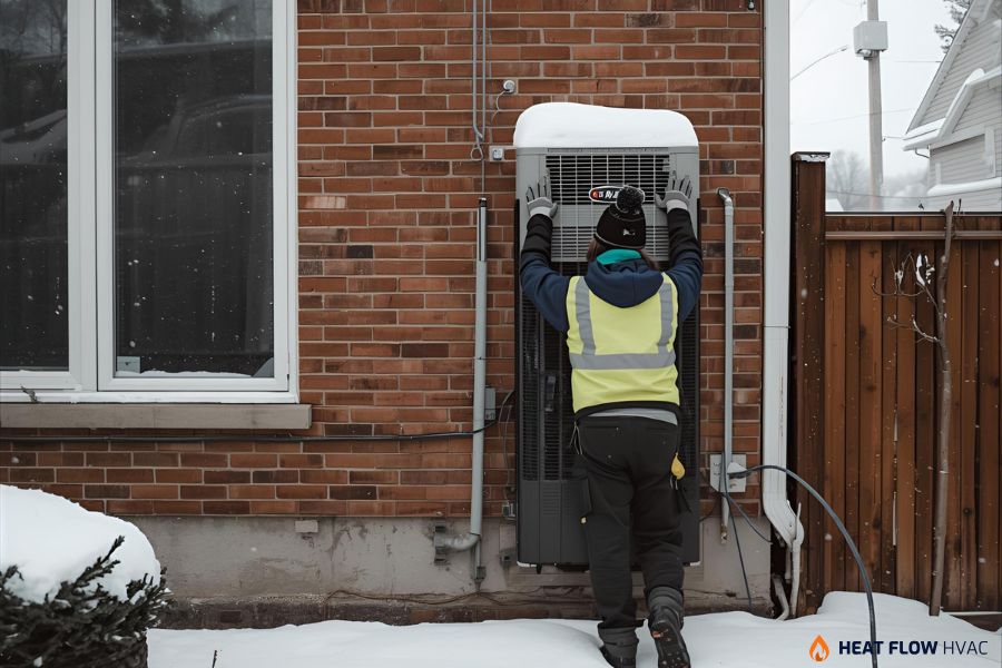 snow blocked vents causing furnace temperature drop