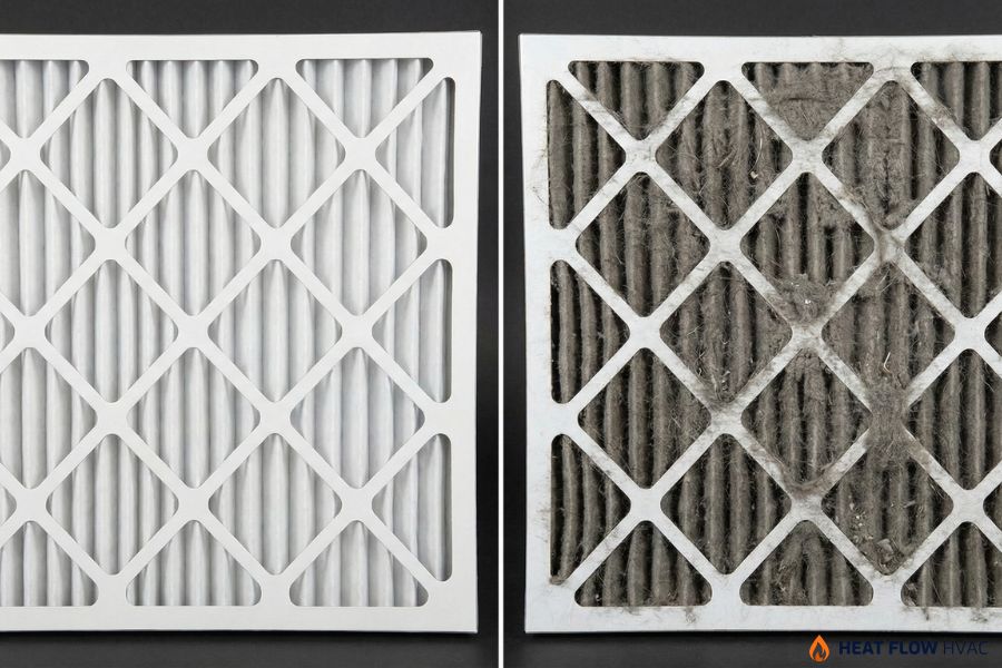 dirty vs clean furnace filter comparison