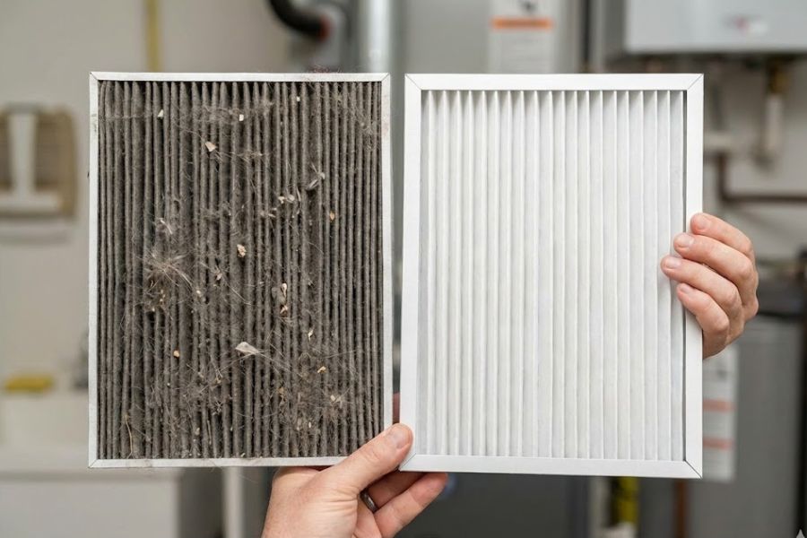 dirty vs clean furnace filter dirty vs clean furnace filter