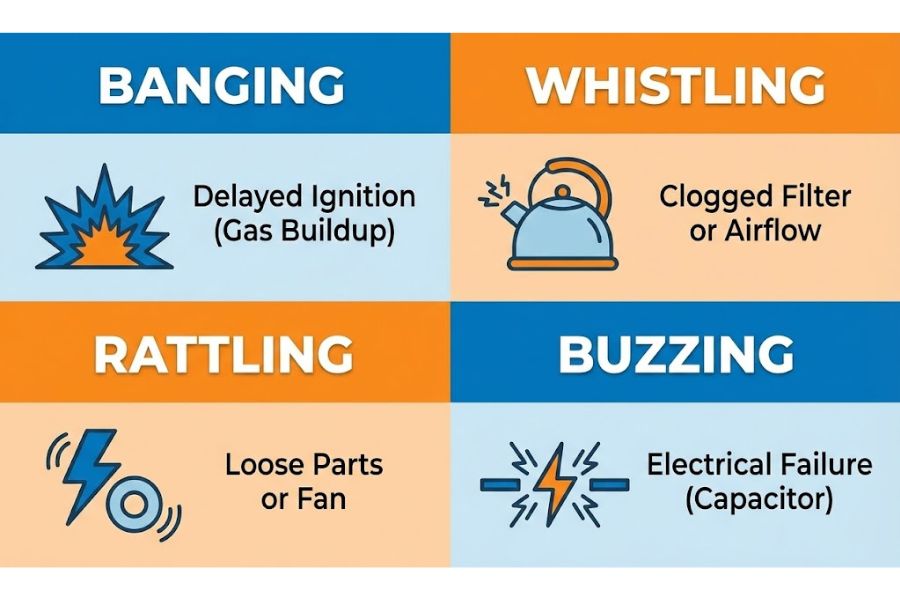 furnace noises infographic guide furnace noises infographic guide