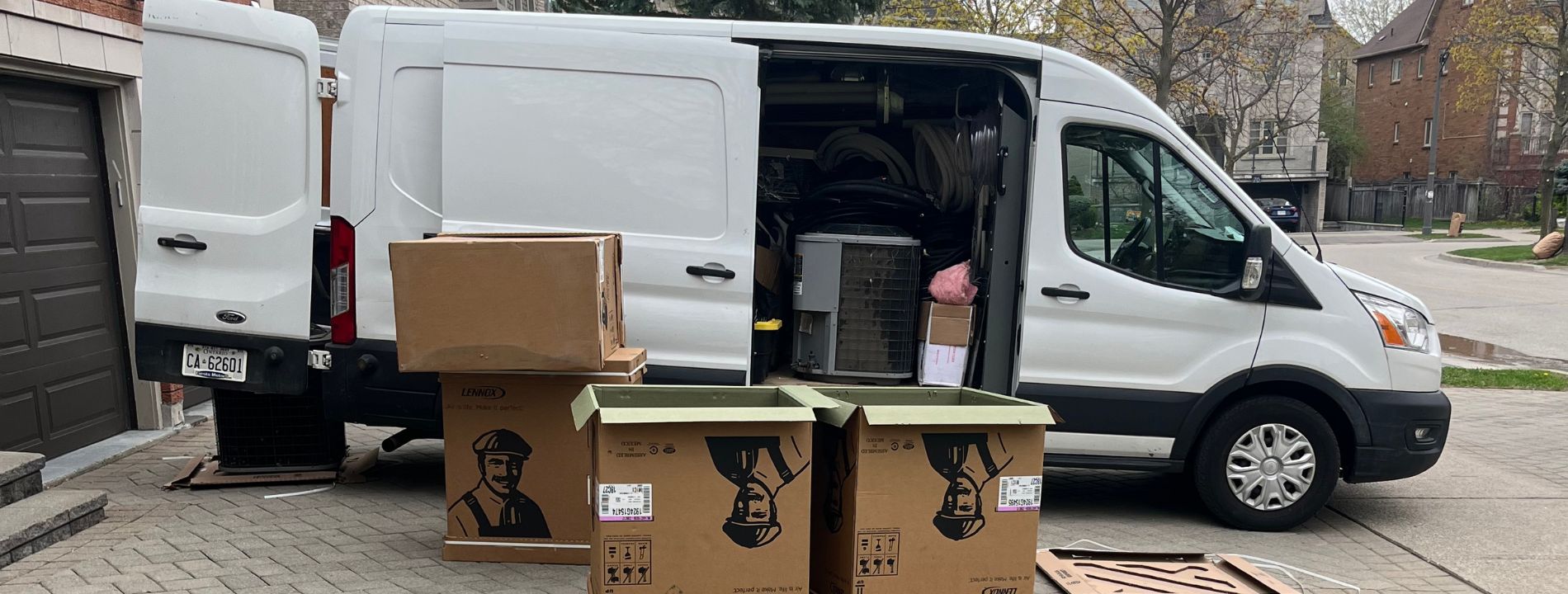 hvac licensed contractor service vehicle