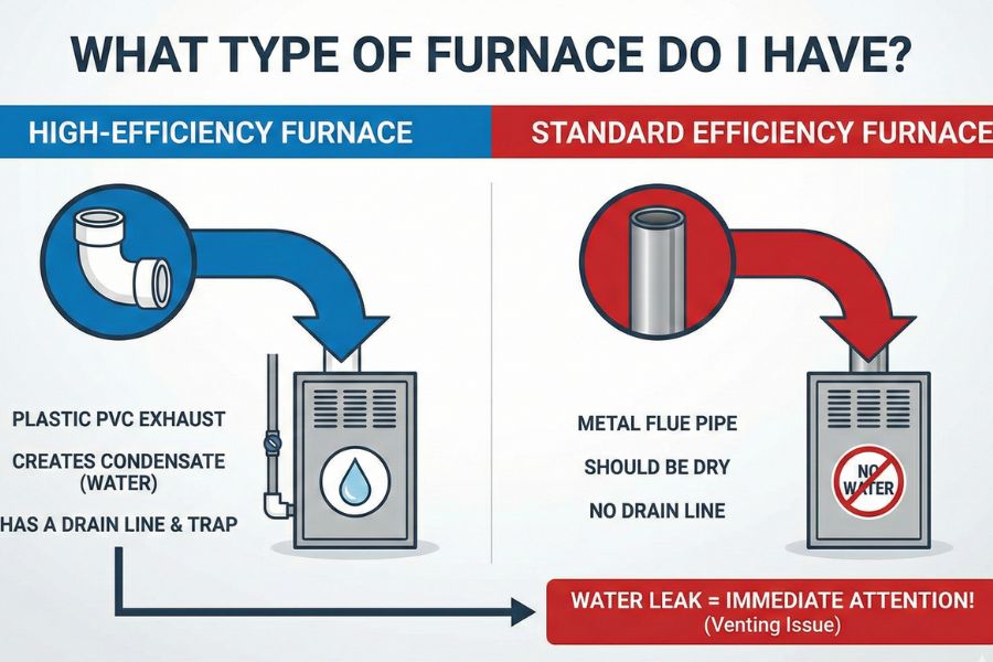 infographic high efficiency vs standard furnace identification
