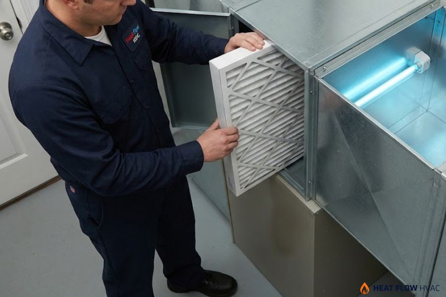 advanced hvac media filter uv purifier installation