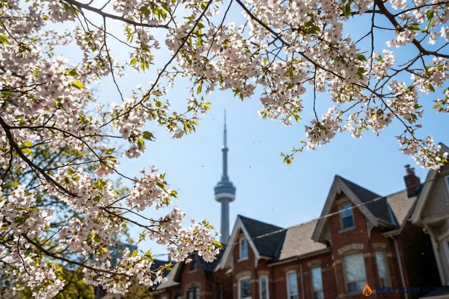 toronto spring blooming trees pollen allergy